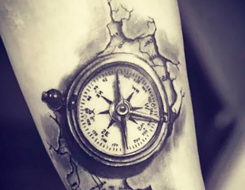 Значение татуировки компас. Что означает тату Компас? Тату компас на запястье эскизы